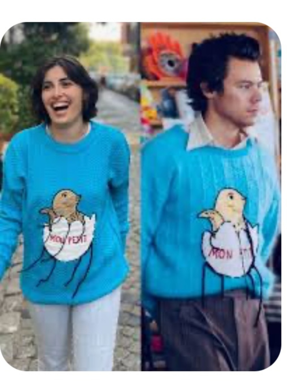 Aviva on Earth Blogger Favorite Easter Egg Chicken Sweater Blue Yellow